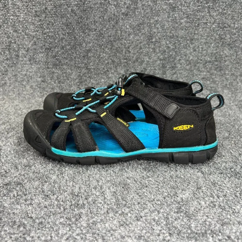 Keen Seacamp II CSX Water Sandals‎ Boys 5 Black Blue Outdoor Waterproof Hiking